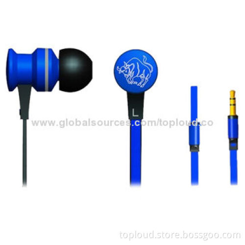 Super Bass Earphones for Gionee, Flat Cable with Volume Control and Microphone